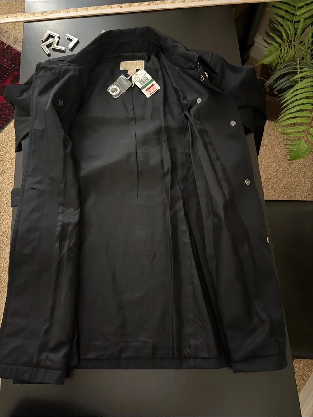 Michael Kors Black Belted Trench Coat